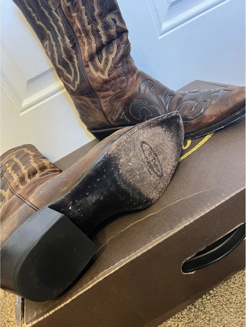 JB Dillon Cowboy brown Mens’ Boots USA size 10.5.